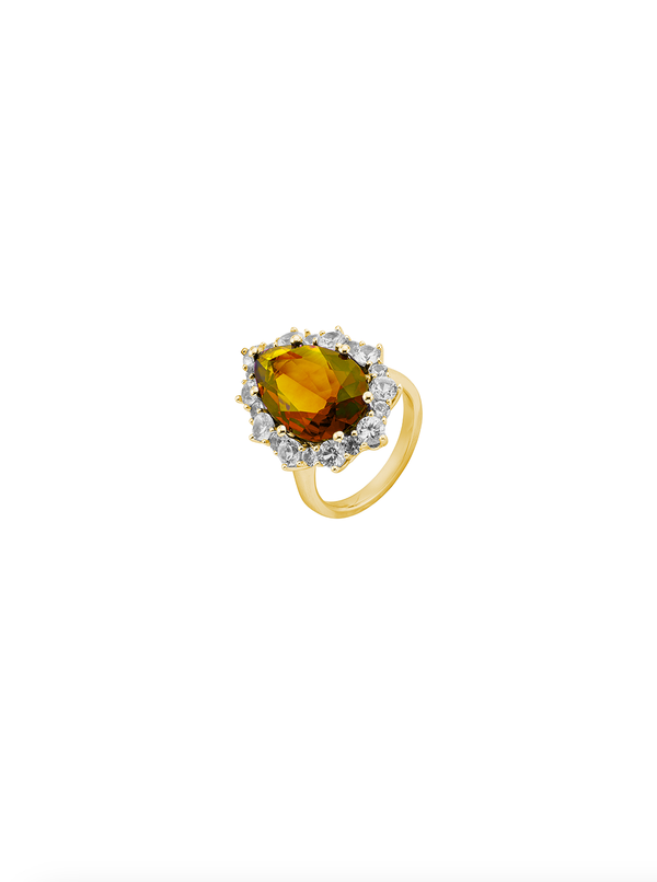 BARTLETT, LAB-GROWN YELLOW SAPPHIRE RING, GOLD