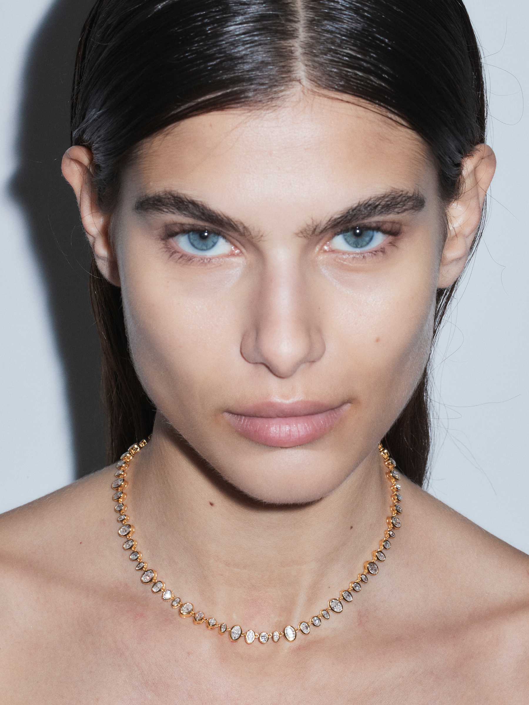 BEA RIVIÈRE NECKLACE IN MOISSANITE, GOLD VERMEIL
