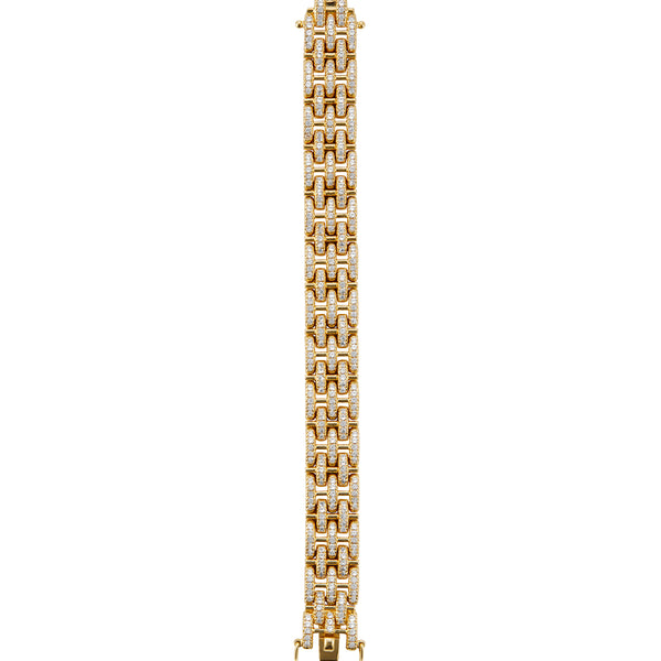 BENEDETTA BRACELET IN LAB WHITE SAPPHIRE, 18K GOLD COATED BRASS