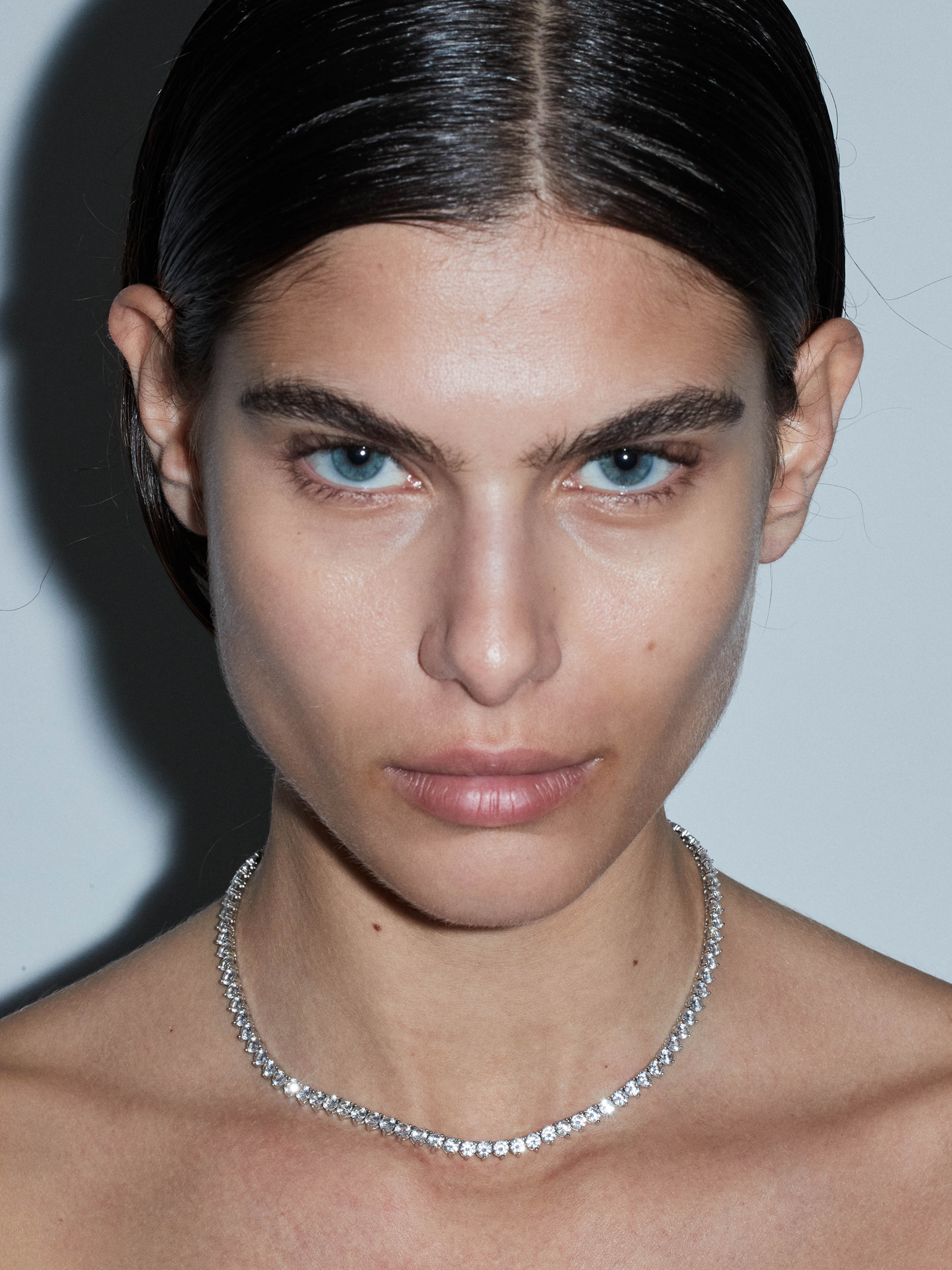 BENNINGTON RIVIÈRE NECKLACE IN LAB WHITE SAPPHIRE, STERLING SILVER