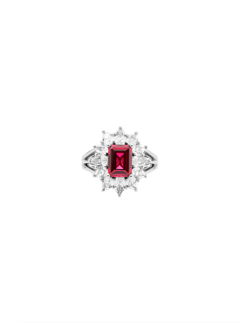 BENSON, LAB-GROWN RED SAPPHIRE PINKY RING