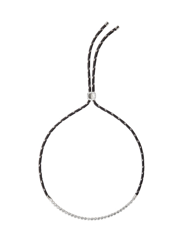 JAMES BEZEL NOIR ET BLANC PARACORD NECKLACE, SILVER