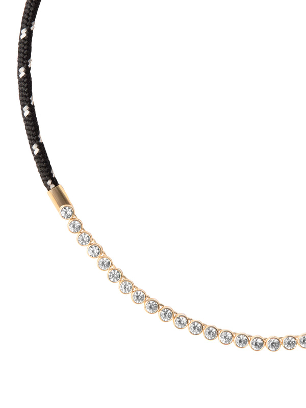 JAMES BEZEL NOIR ET BLANC PARACORD NECKLACE, GOLD