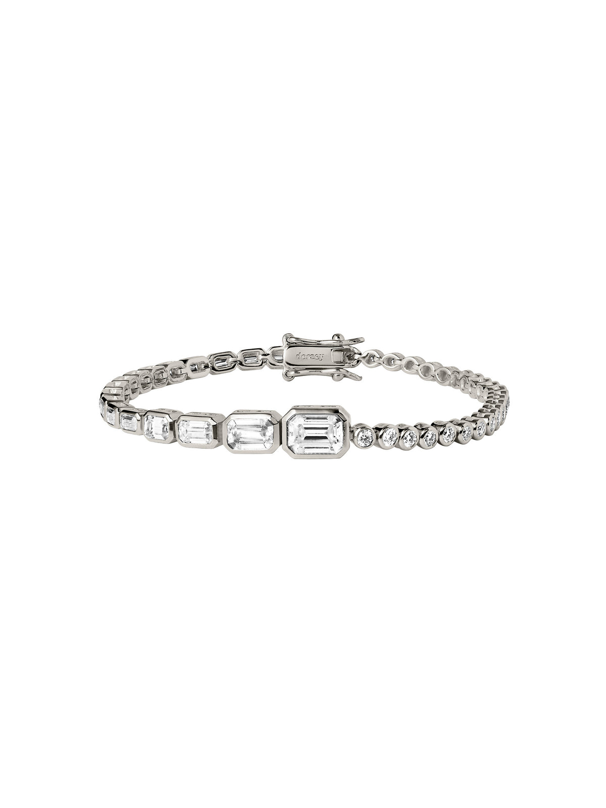 BLAKE GRADUATED BEZEL BRACELET IN MOISSANITE