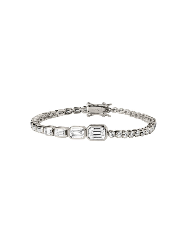 BLAKE GRADUATED BEZEL BRACELET IN MOISSANITE