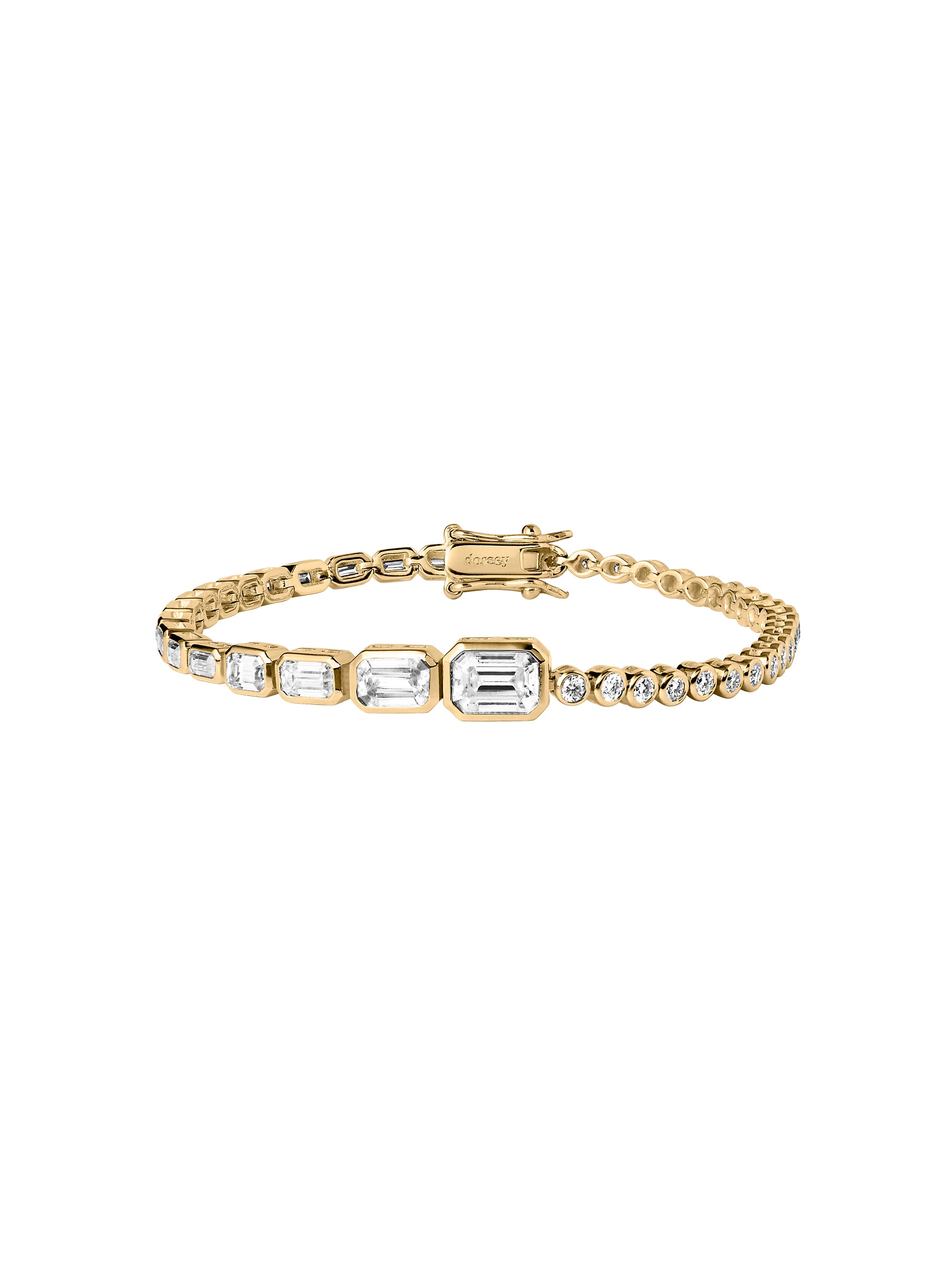 BLAKE GRADUATED BEZEL BRACELET IN MOISSANITE