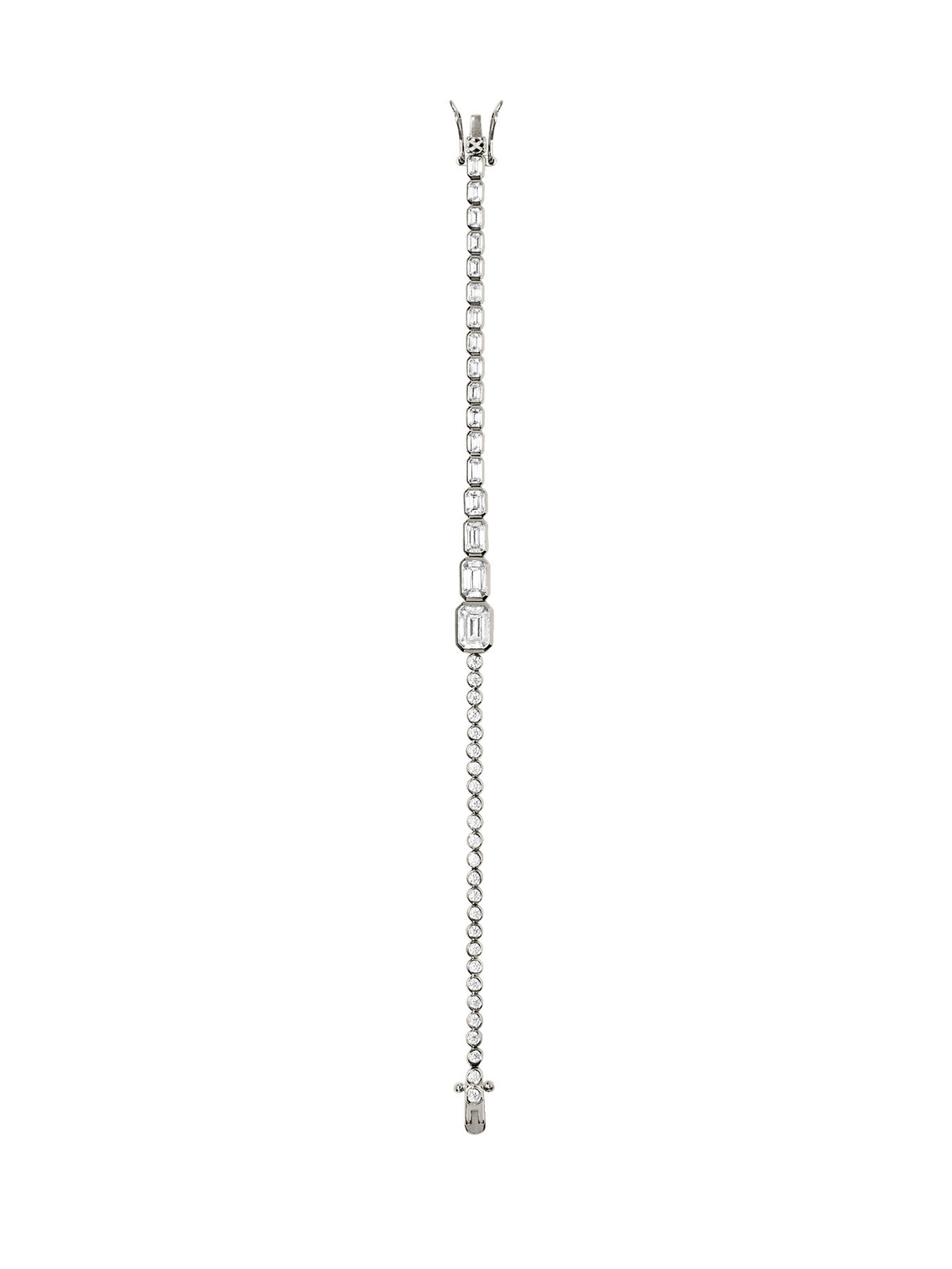 BLAKE GRADUATED BEZEL BRACELET IN MOISSANITE