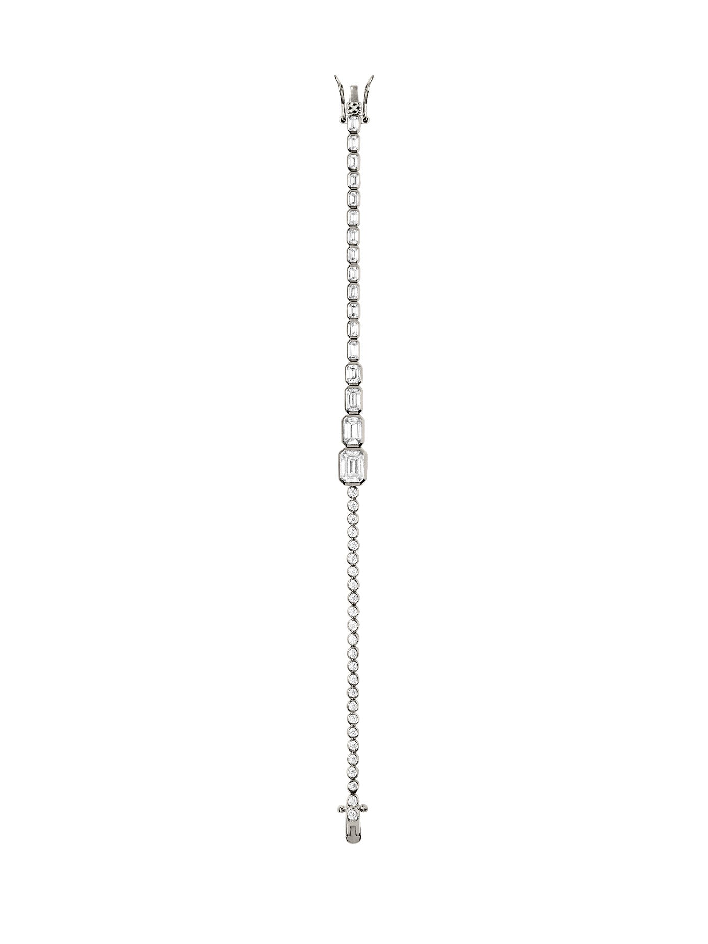 BLAKE GRADUATED BEZEL BRACELET IN MOISSANITE