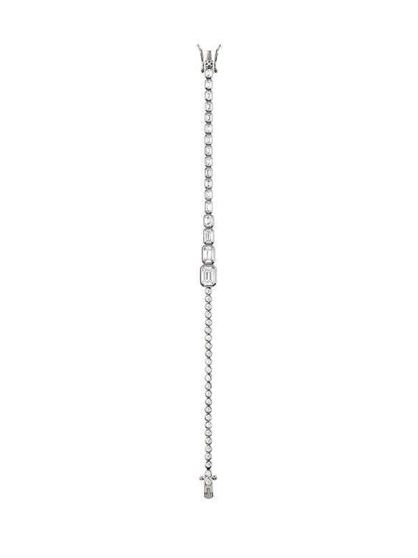 BLAKE GRADUATED BEZEL BRACELET IN MOISSANITE
