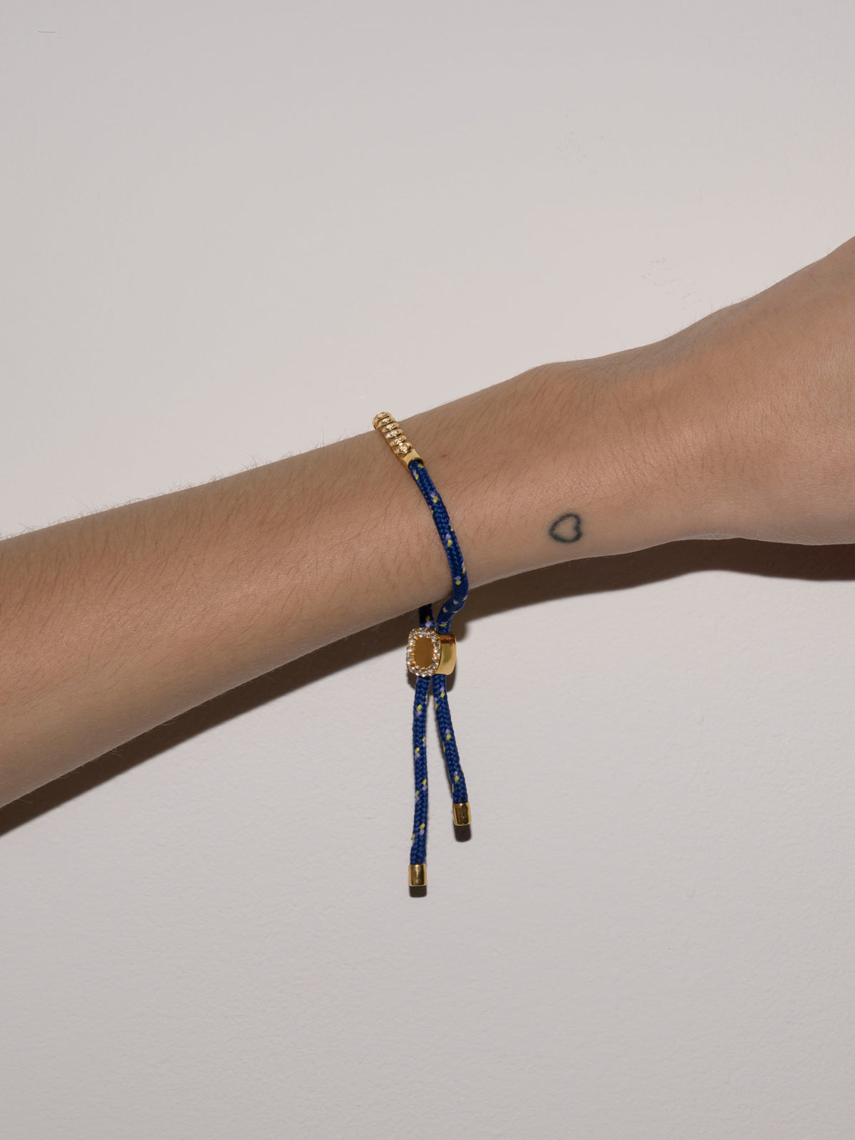 JAMES BEZEL BLEU PARACORD BRACELET, GOLD