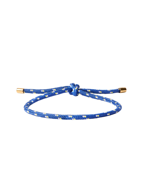 PARACORD BLEU TIE ANKLET, GOLD