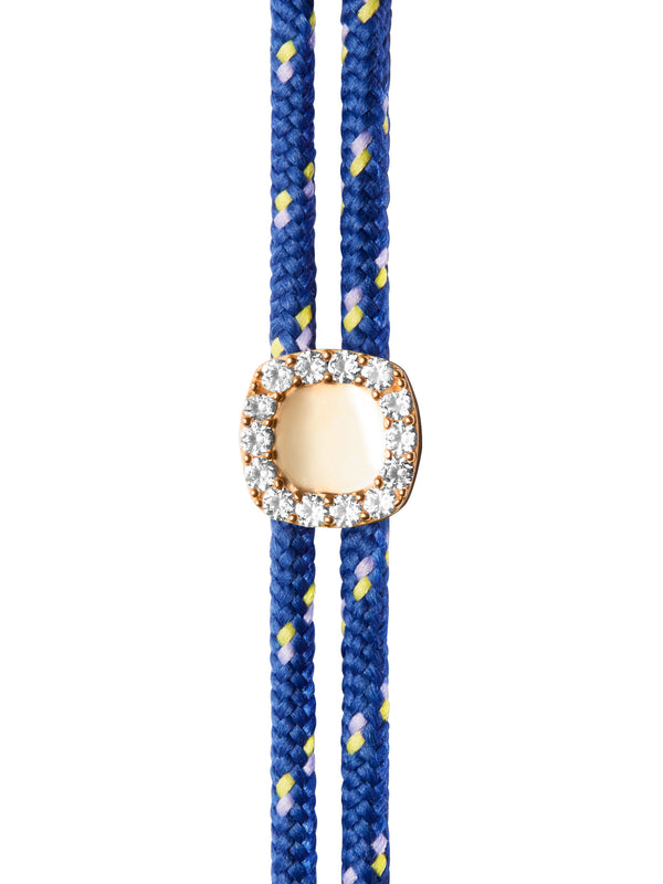 JAMES BEZEL BLEU PARACORD ANKLET, GOLD