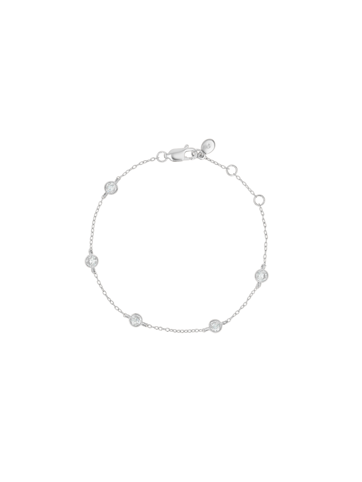 CLEMENCE BRACELET IN MOISSANITE, STERLING SILVER
