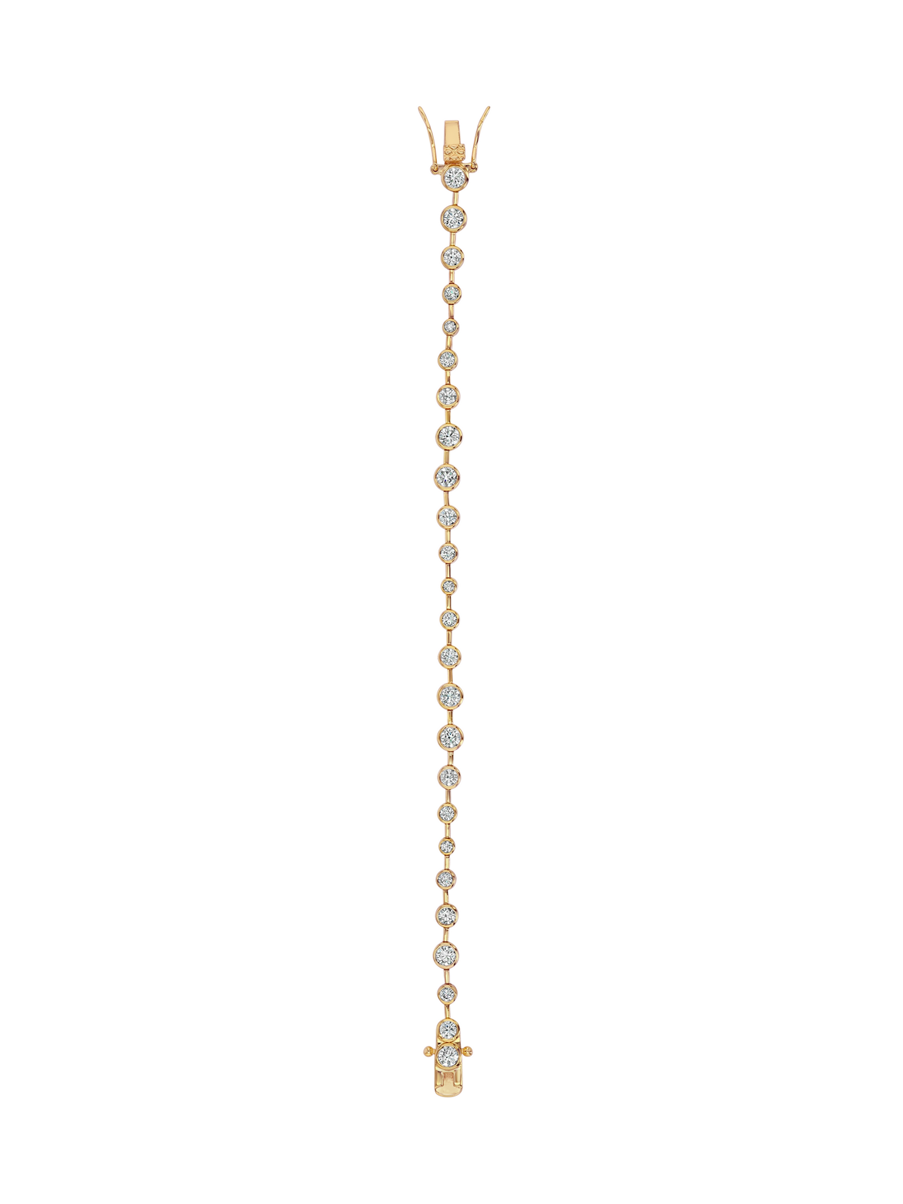 COLETTE BEZEL RIVIÈRE BRACELET IN MOISSANITE, GOLD VERMEIL