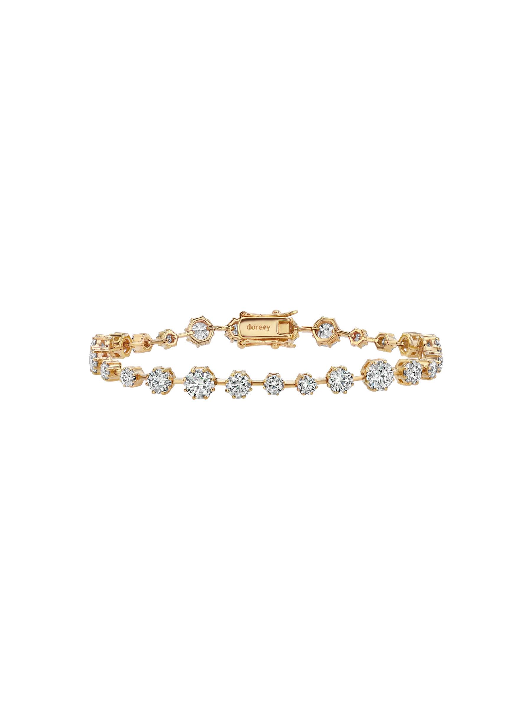 COLETTE RIVIÈRE BRACELET IN MOISSANITE, GOLD VERMEIL