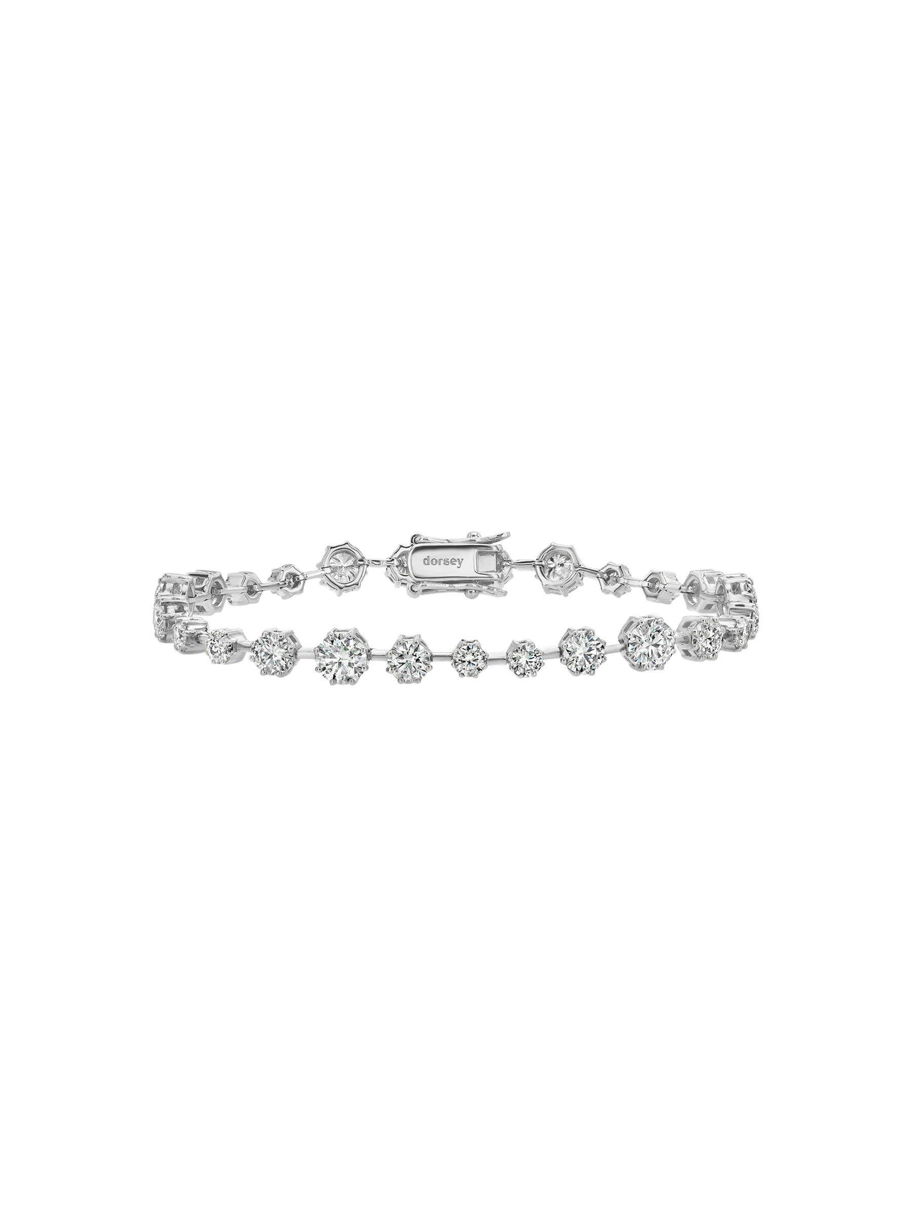 COLETTE BEZEL RIVIÈRE BRACELET IN MOISSANITE, STERLING SILVER