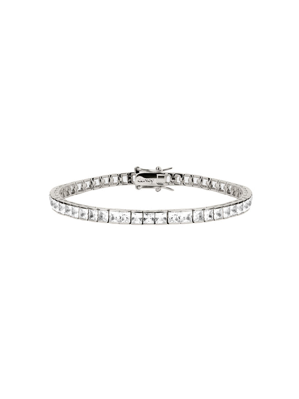 DORSEY PRINCESS-CUT RIVIÈRE BRACELET IN LAB WHITE SAPPHIRE
