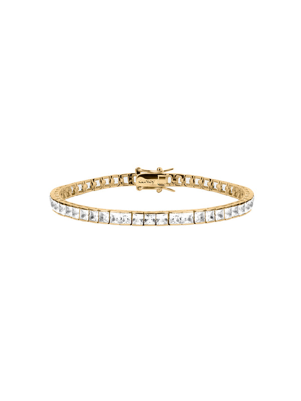 DORSEY PRINCESS-CUT RIVIÈRE BRACELET IN LAB WHITE SAPPHIRE