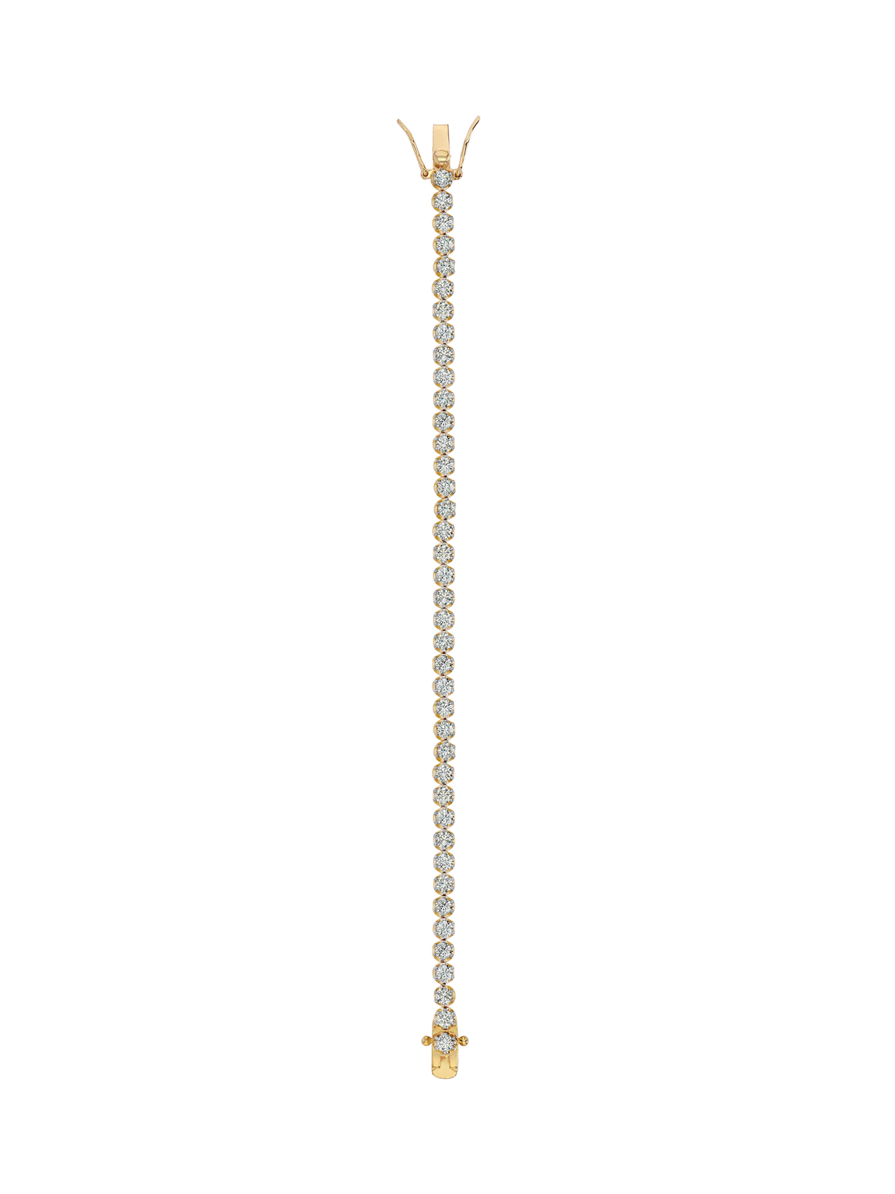 IRIS RIVIÈRE BRACELET IN MOISSANITE, GOLD VERMEIL AND WHITE RHODIUM