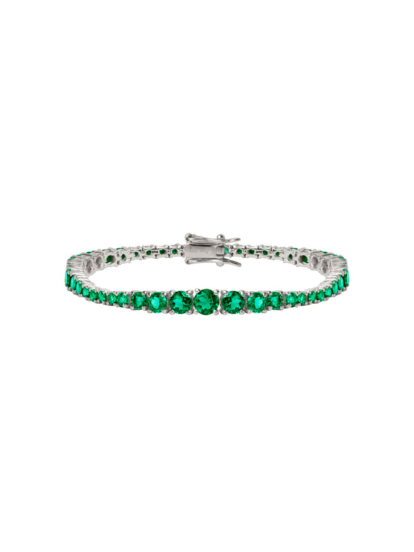 ISADORA RIVIÈRE BRACELET IN LAB EMERALD