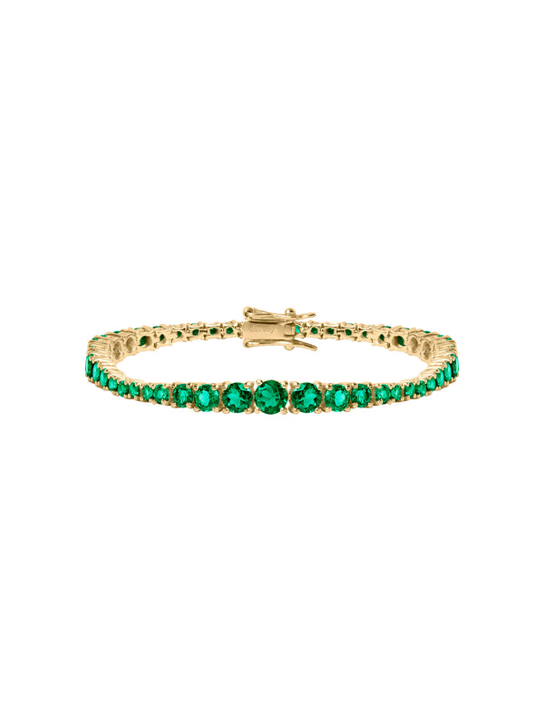 ISADORA RIVIÈRE BRACELET IN LAB EMERALD