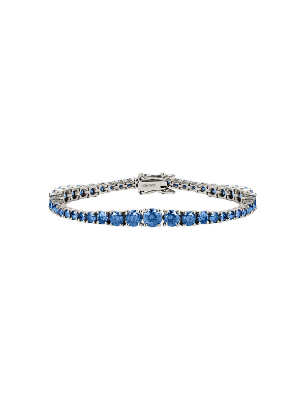 ISADORA RIVIÈRE BRACELET IN SLATE BLUE MOISSANITE
