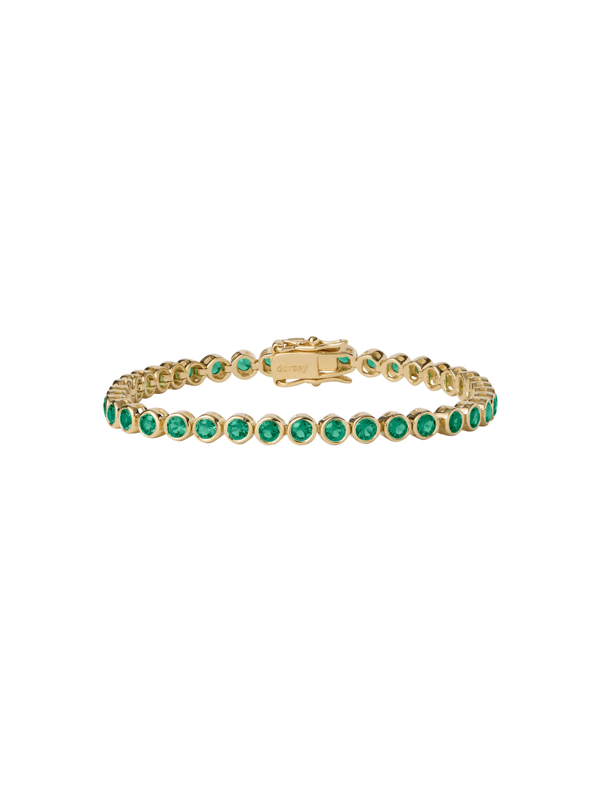 JAMES BEZEL, 3MM NANO CRYSTAL EMERALD RIVIÈRE BRACELET