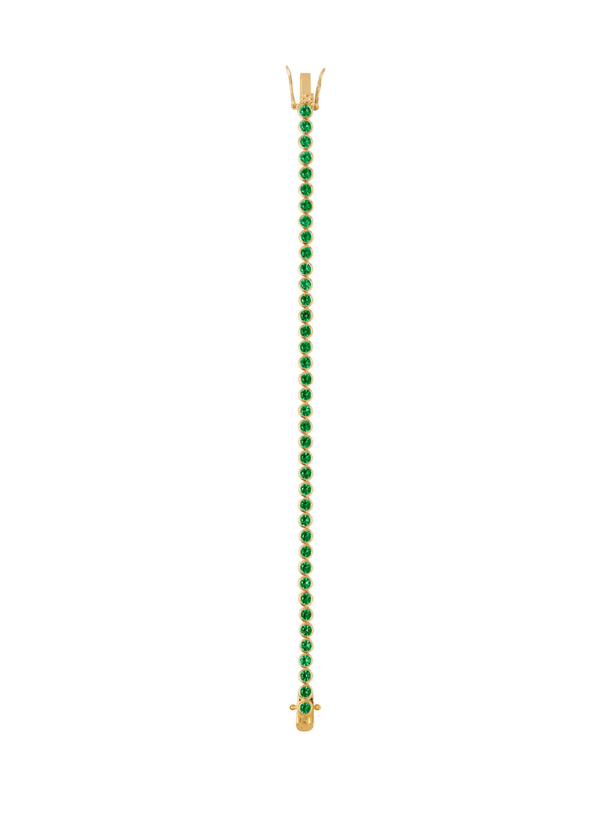 JAMES BEZEL, 3MM NANO CRYSTAL EMERALD RIVIÈRE BRACELET