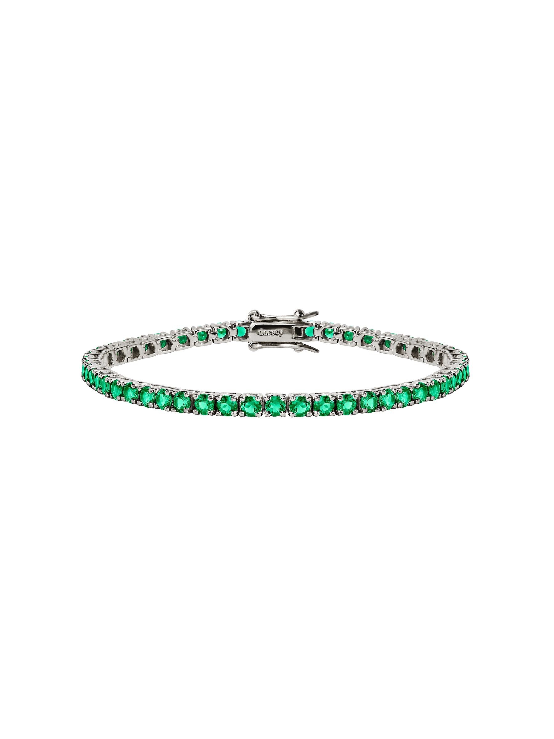 KATE RIVIÈRE BRACELET IN 3MM LAB EMERALD