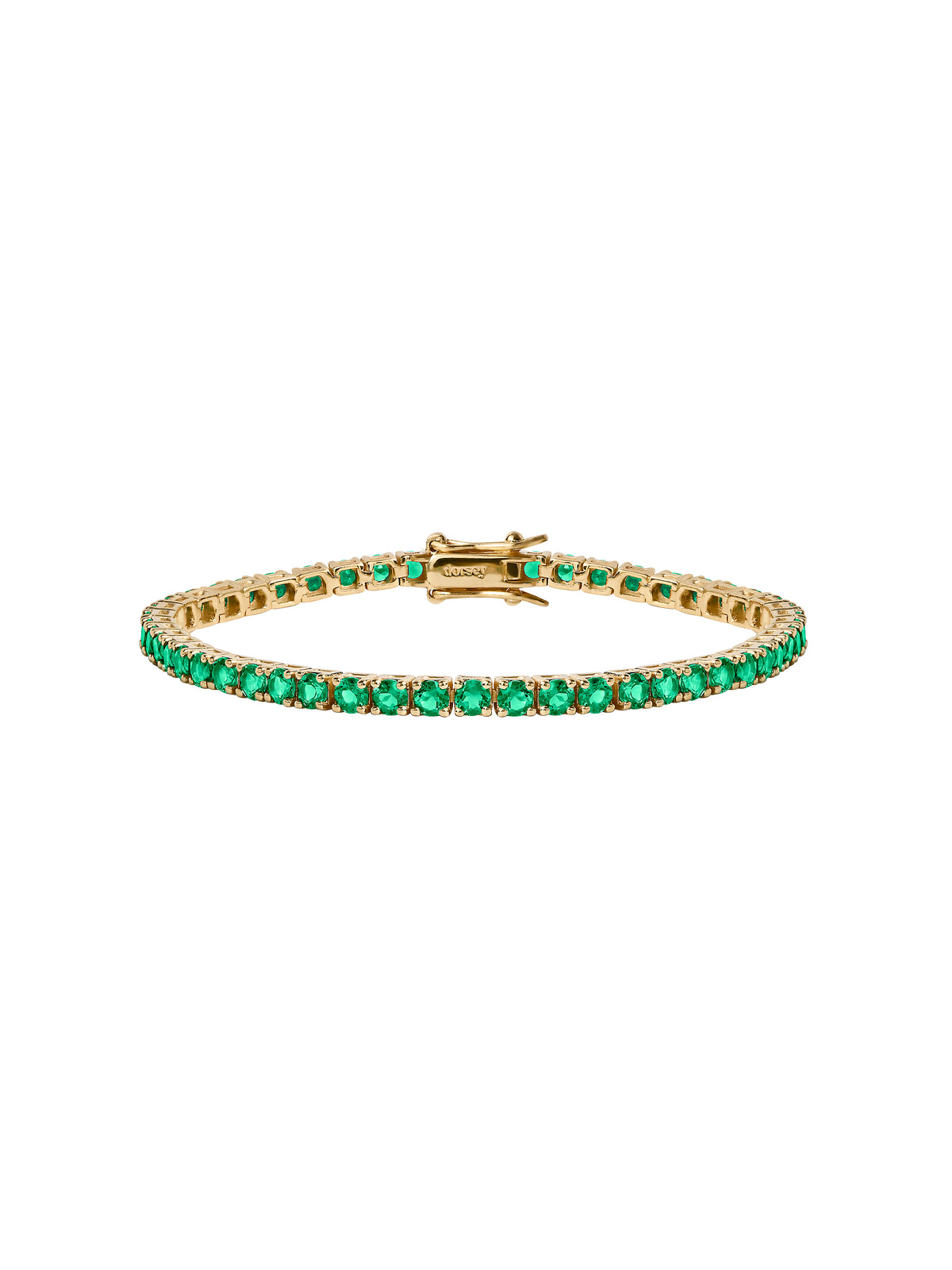 KATE RIVIÈRE BRACELET IN 3MM LAB EMERALD