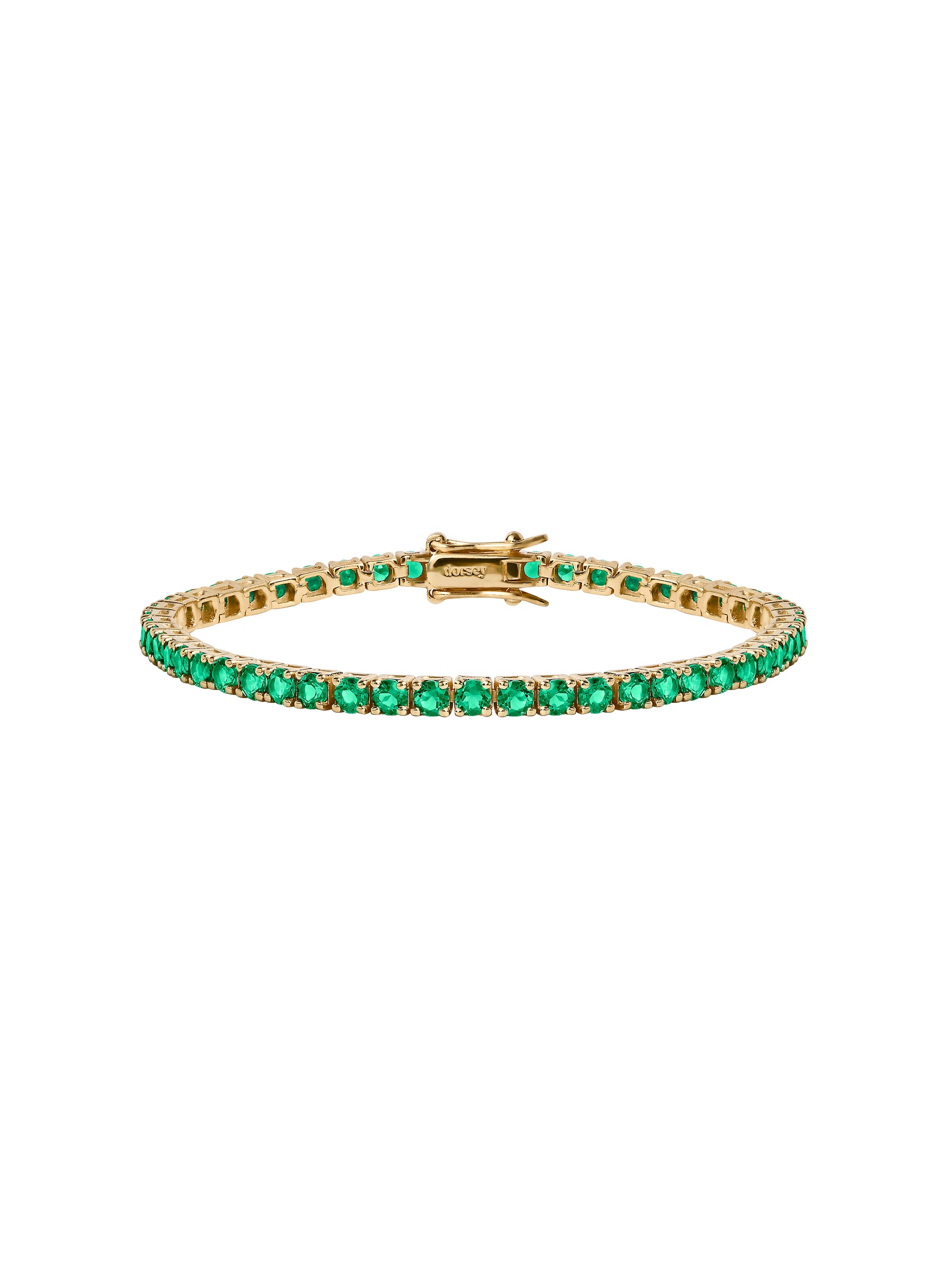 KATE RIVIÈRE BRACELET IN 3MM LAB EMERALD