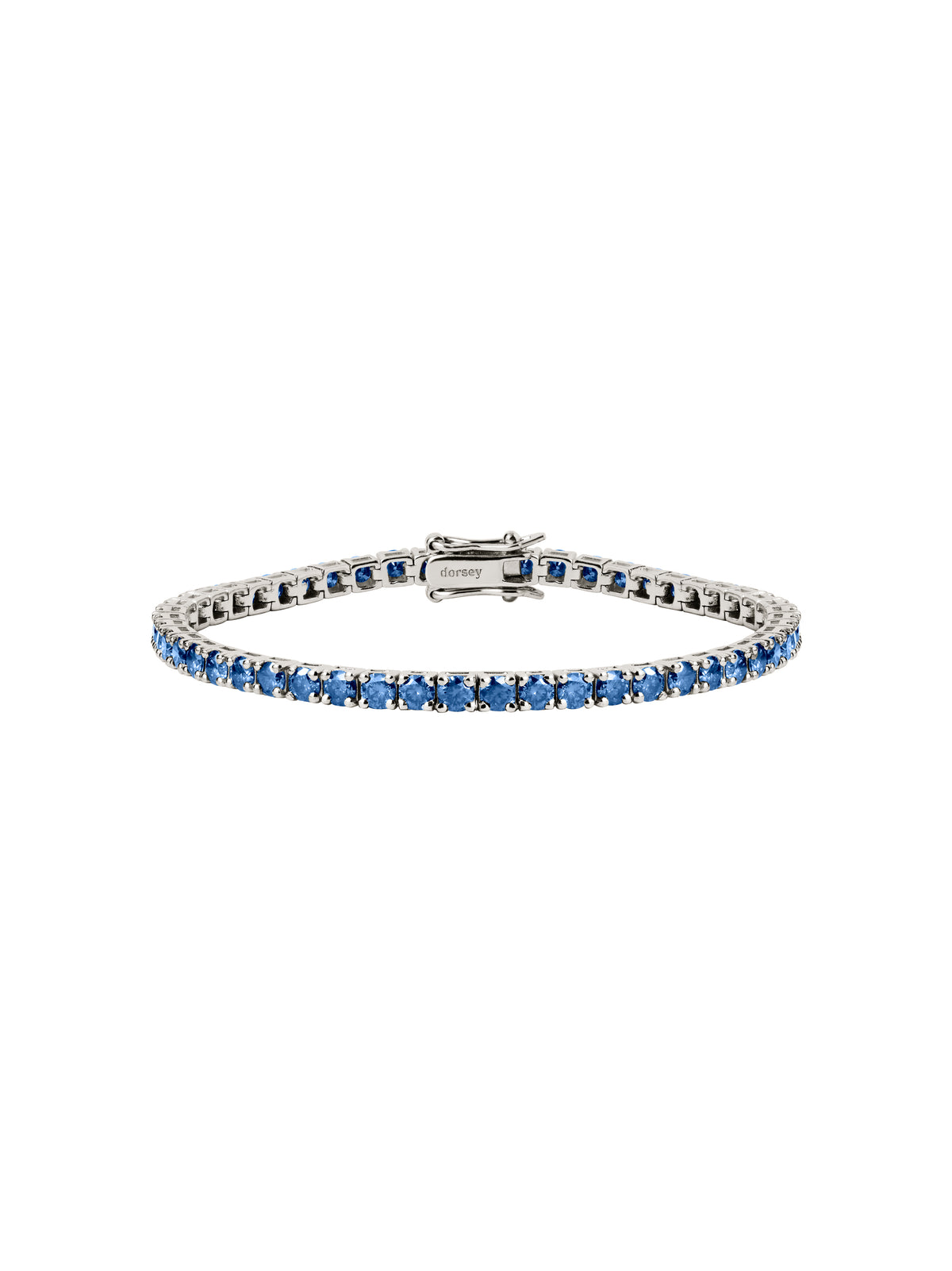 KATE RIVIÈRE BRACELET IN 3MM SLATE BLUE MOISSANITE