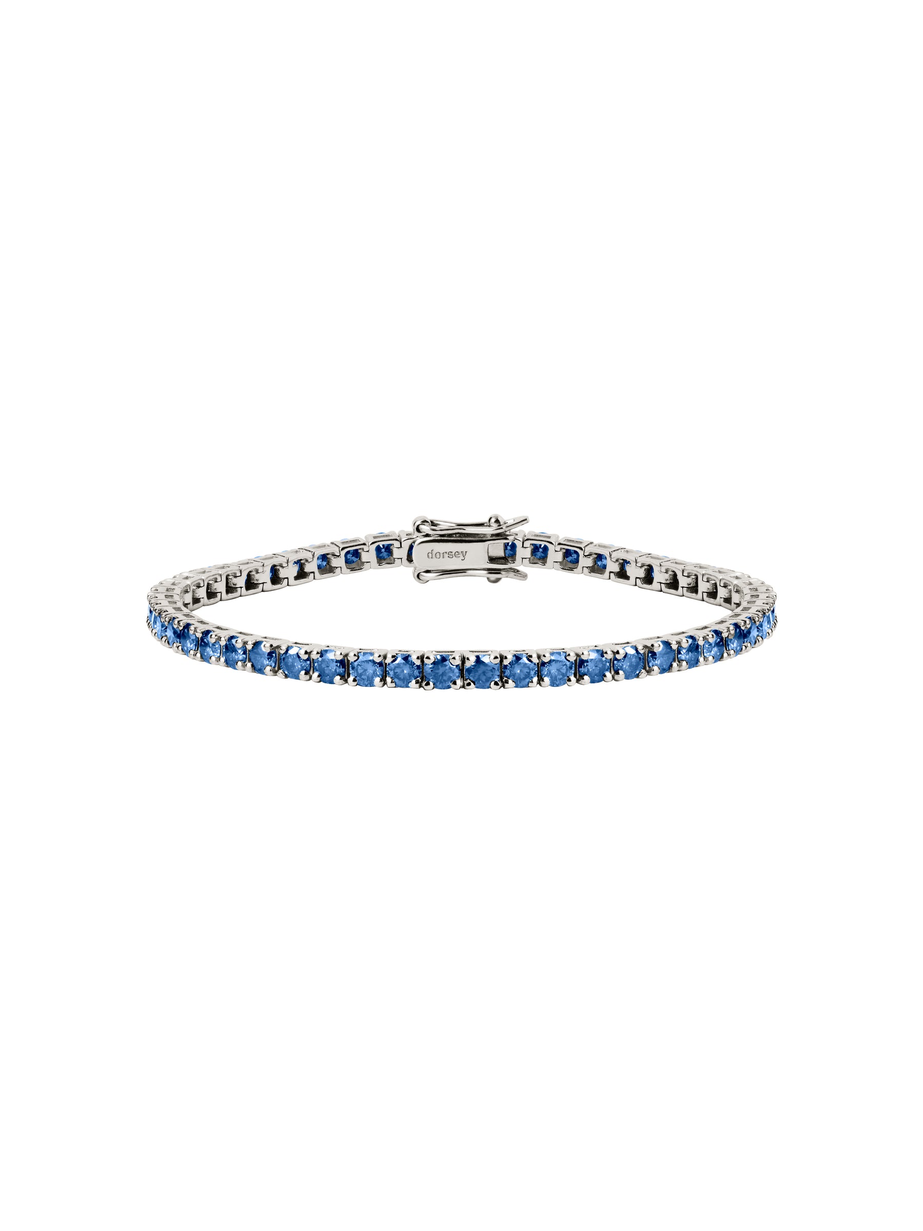 KATE RIVIÈRE BRACELET IN 3MM SLATE BLUE MOISSANITE