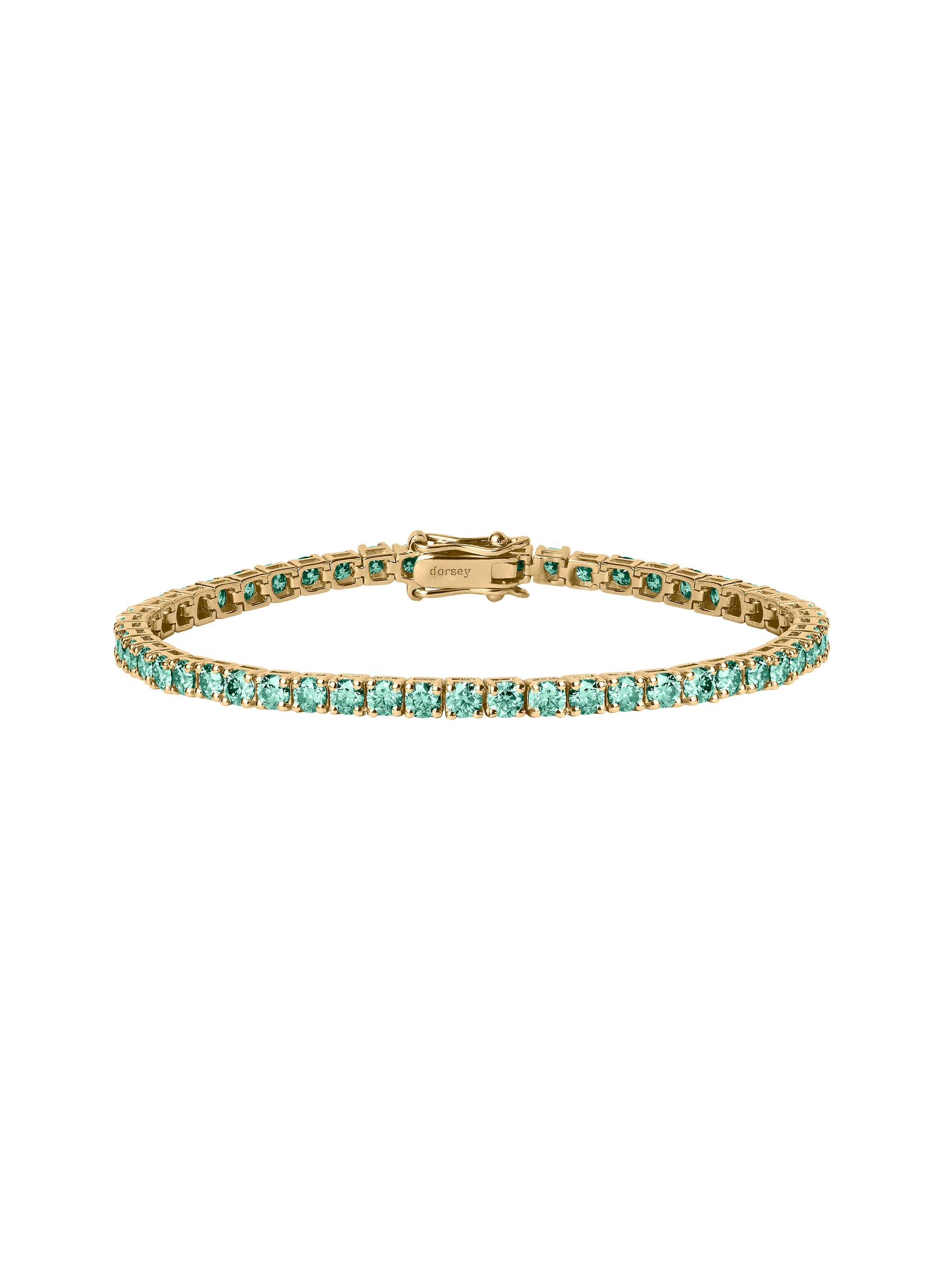 KATE RIVIÈRE BRACELET IN 3MM VIRIDIAN GREEN MOISSANITE