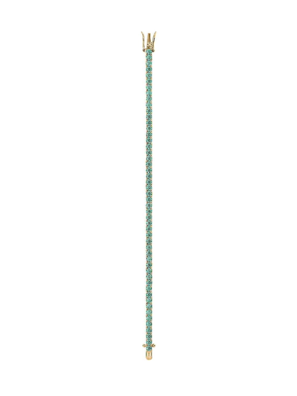 KATE RIVIÈRE BRACELET IN 3MM VIRIDIAN GREEN MOISSANITE