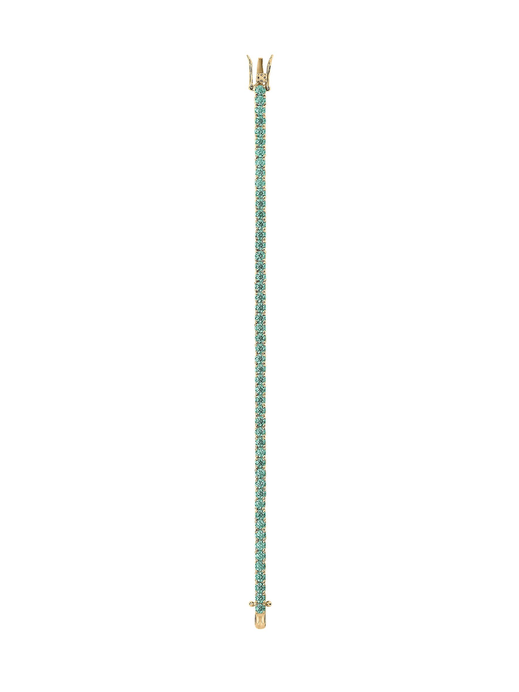 KATE RIVIÈRE BRACELET IN 3MM VIRIDIAN GREEN MOISSANITE