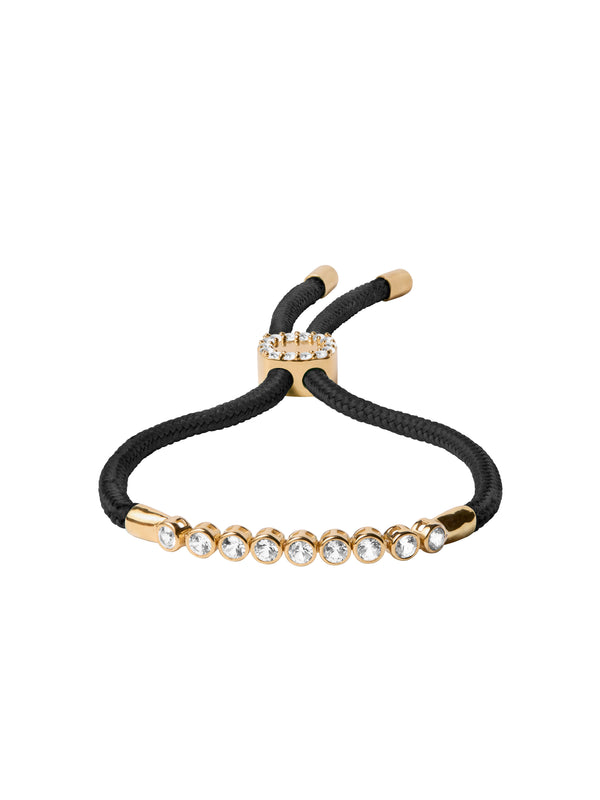 JAMES BEZEL LAB DIAMOND NOIR PARACORD BRACELET, 14K YELLOW GOLD