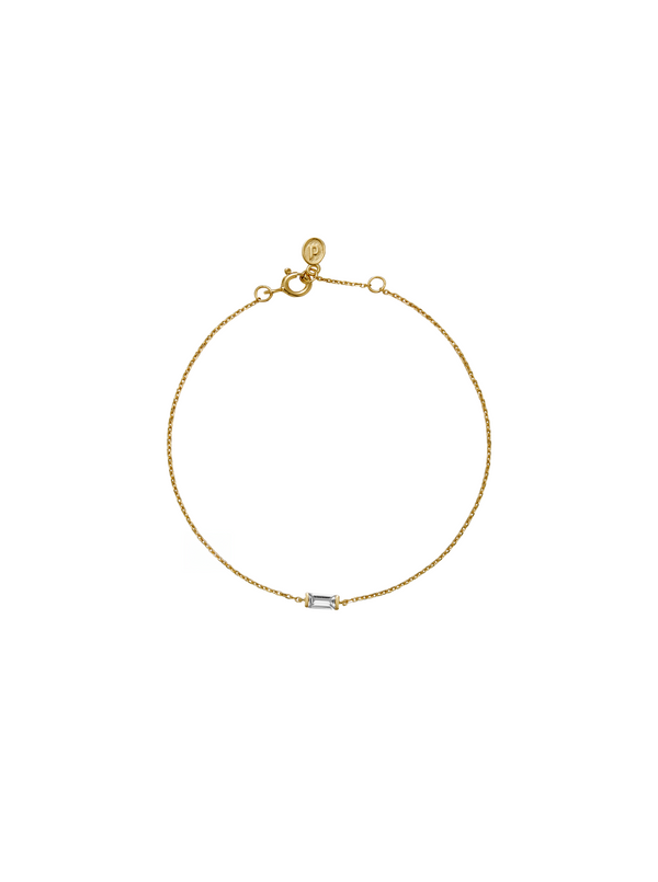 BAGUETTE CHAIN BRACELET IN LAB DIAMOND