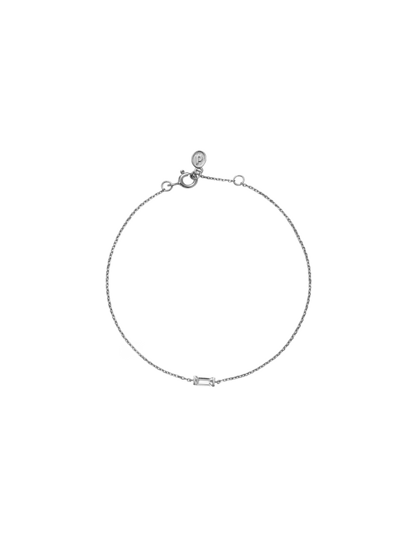 BAGUETTE CHAIN BRACELET IN LAB DIAMOND