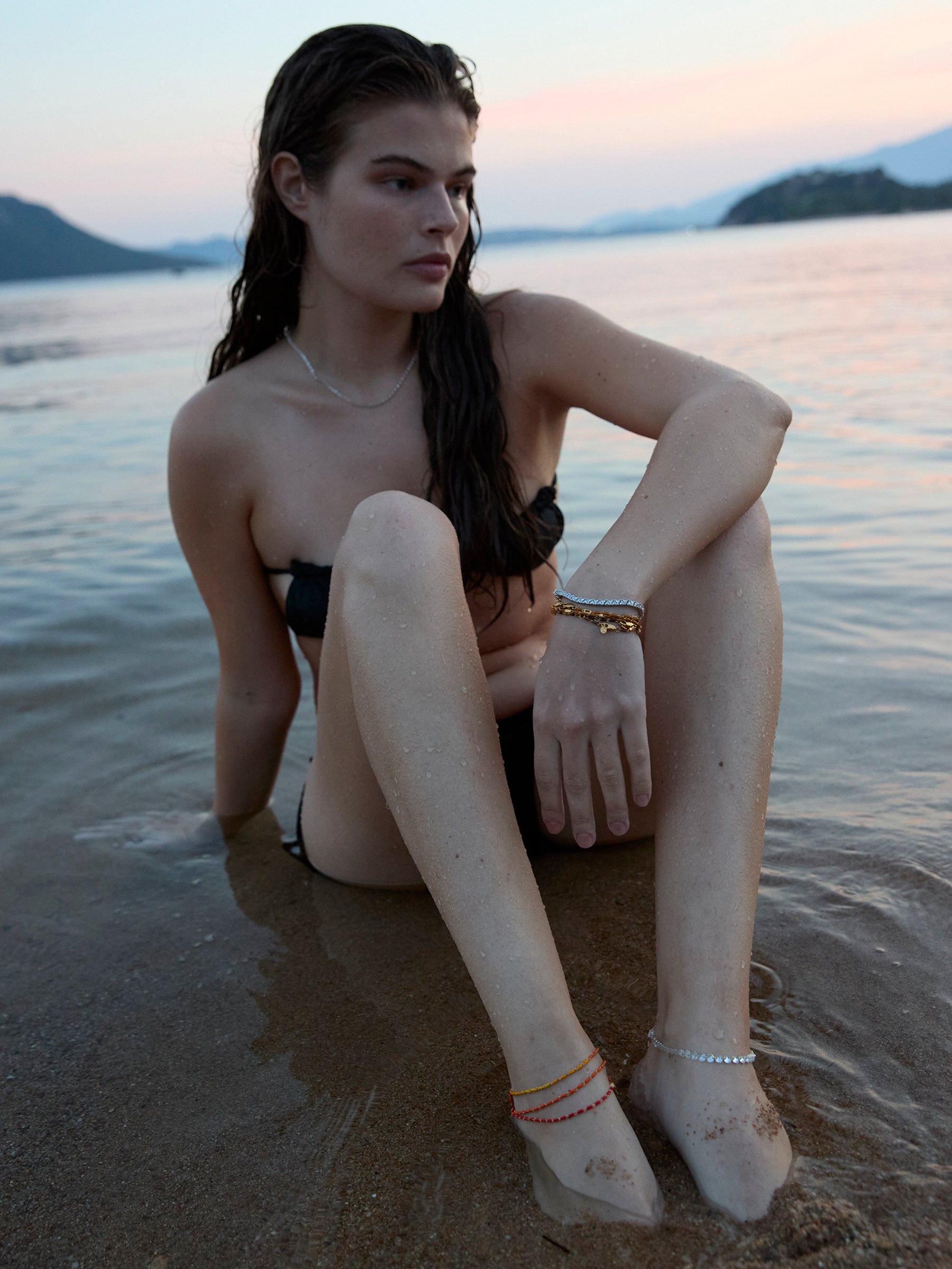 THEODORA RIVIÈRE BRACELET IN LAB WHITE SAPPHIRE, STERLING SILVER