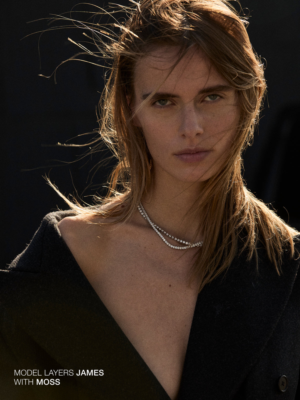 14K JAMES BEZEL RIVIÈRE NECKLACE IN LAB DIAMOND