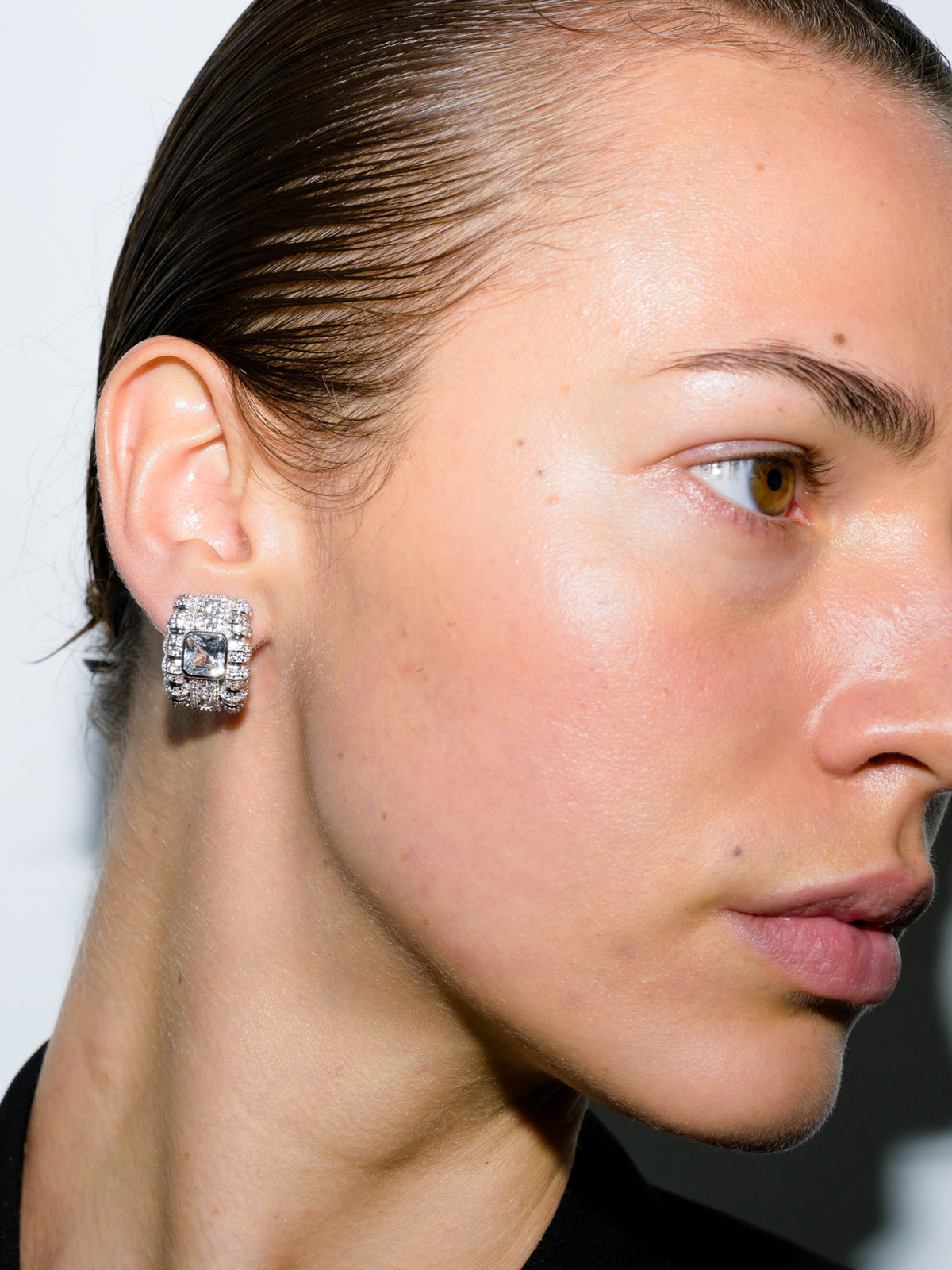 CRAWFORD EARRINGS IN LAB WHITE SAPPHIRE