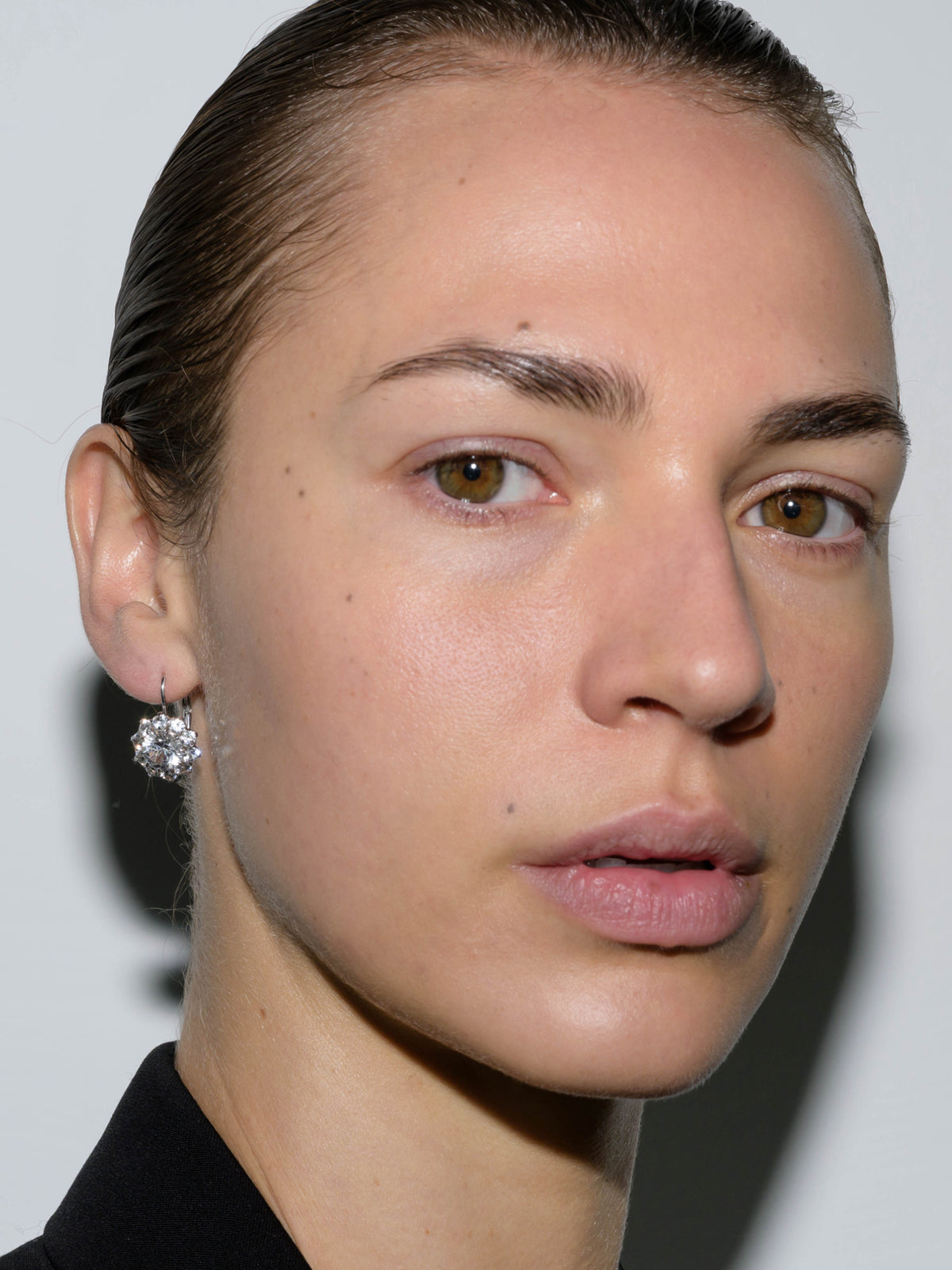 GWEN EARRINGS IN LAB WHITE SAPPHIRE