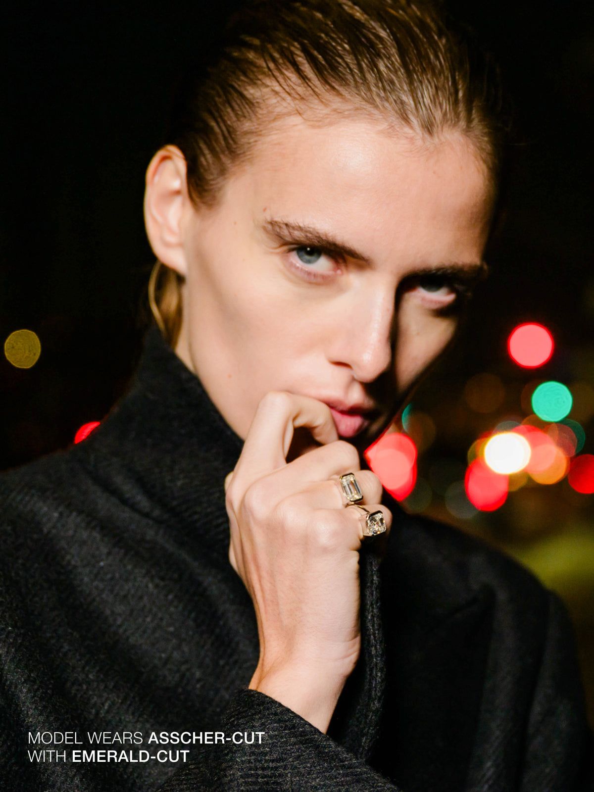 14K INÈS ROUND-CUT RING IN LAB DIAMOND