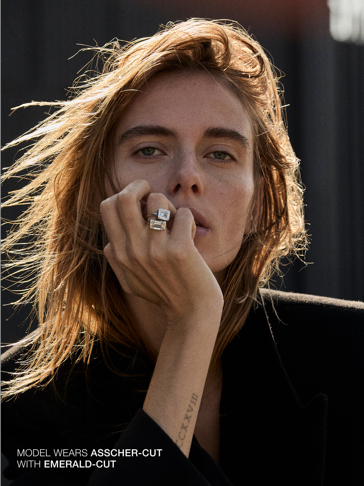 14K INÈS ROUND-CUT RING IN LAB DIAMOND