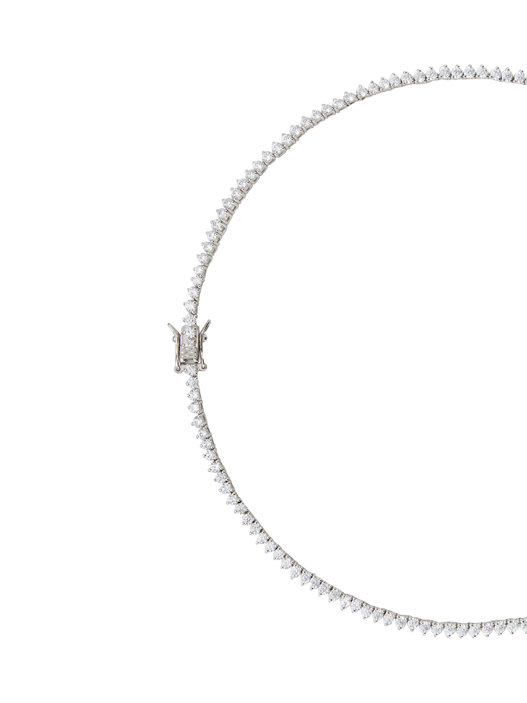 CAMPBELL RIVIÈRE NECKLACE IN LAB WHITE SAPPHIRE, STERLING SILVER
