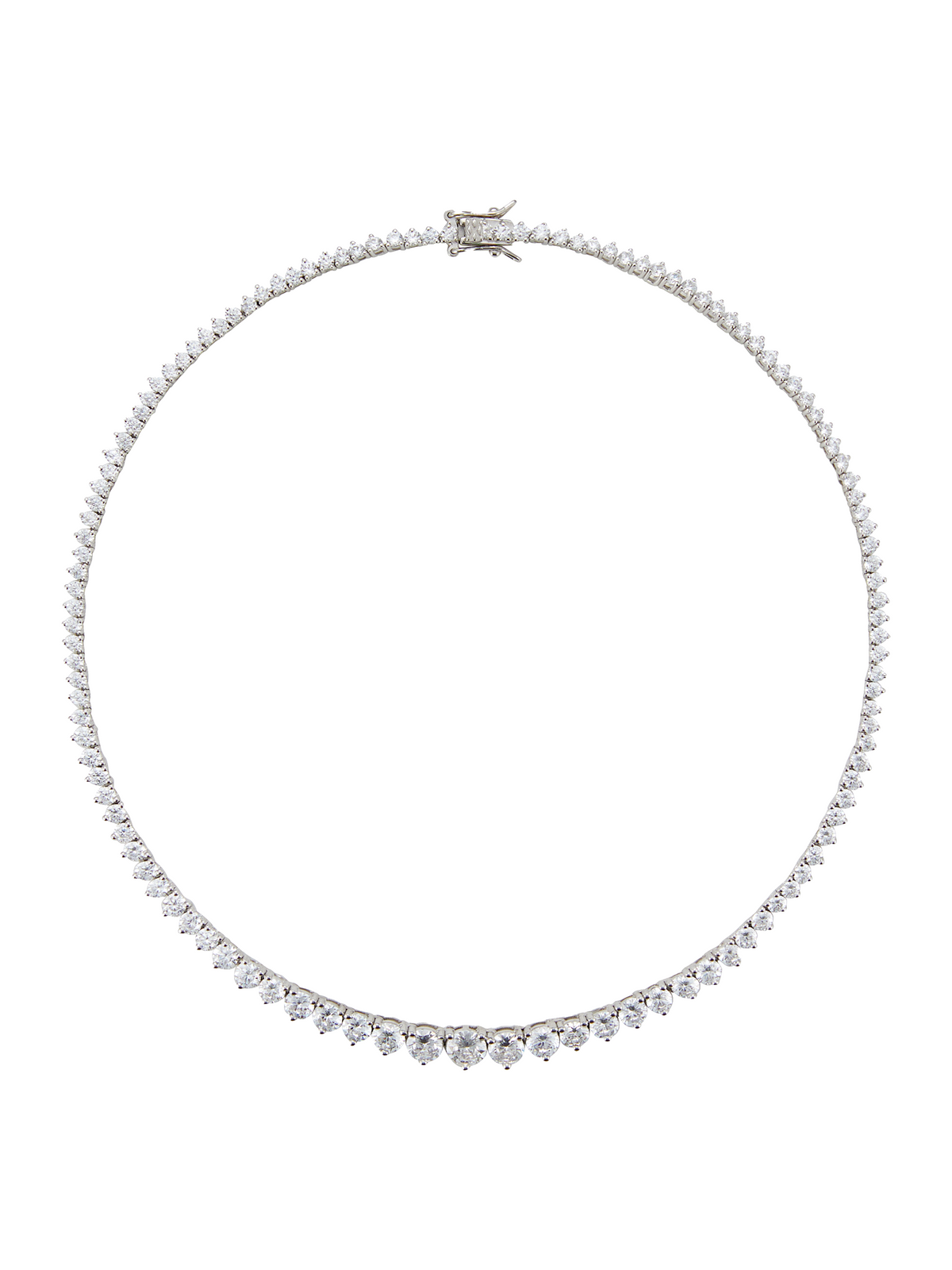 CAMPBELL RIVIÈRE NECKLACE IN LAB WHITE SAPPHIRE, STERLING SILVER