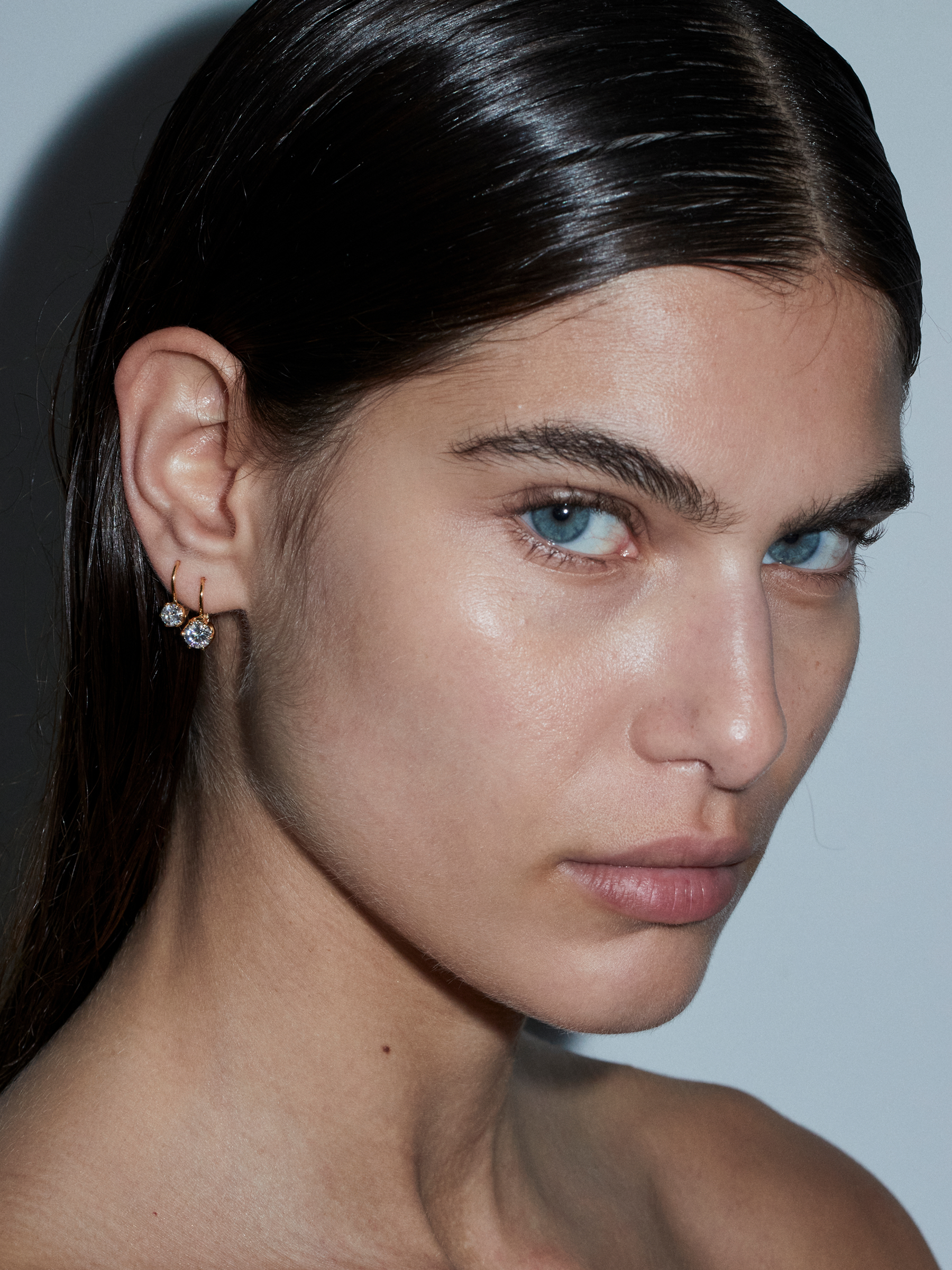 CECILIA EARRINGS IN MOISSANITE, STERLING SILVER