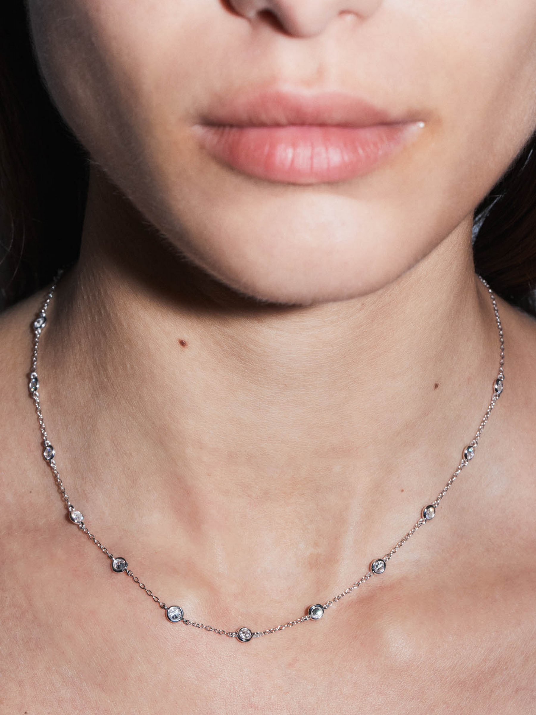 CLEMENCE NECKLACE IN 1.50CTS MOISSANITE, GOLD VERMEIL