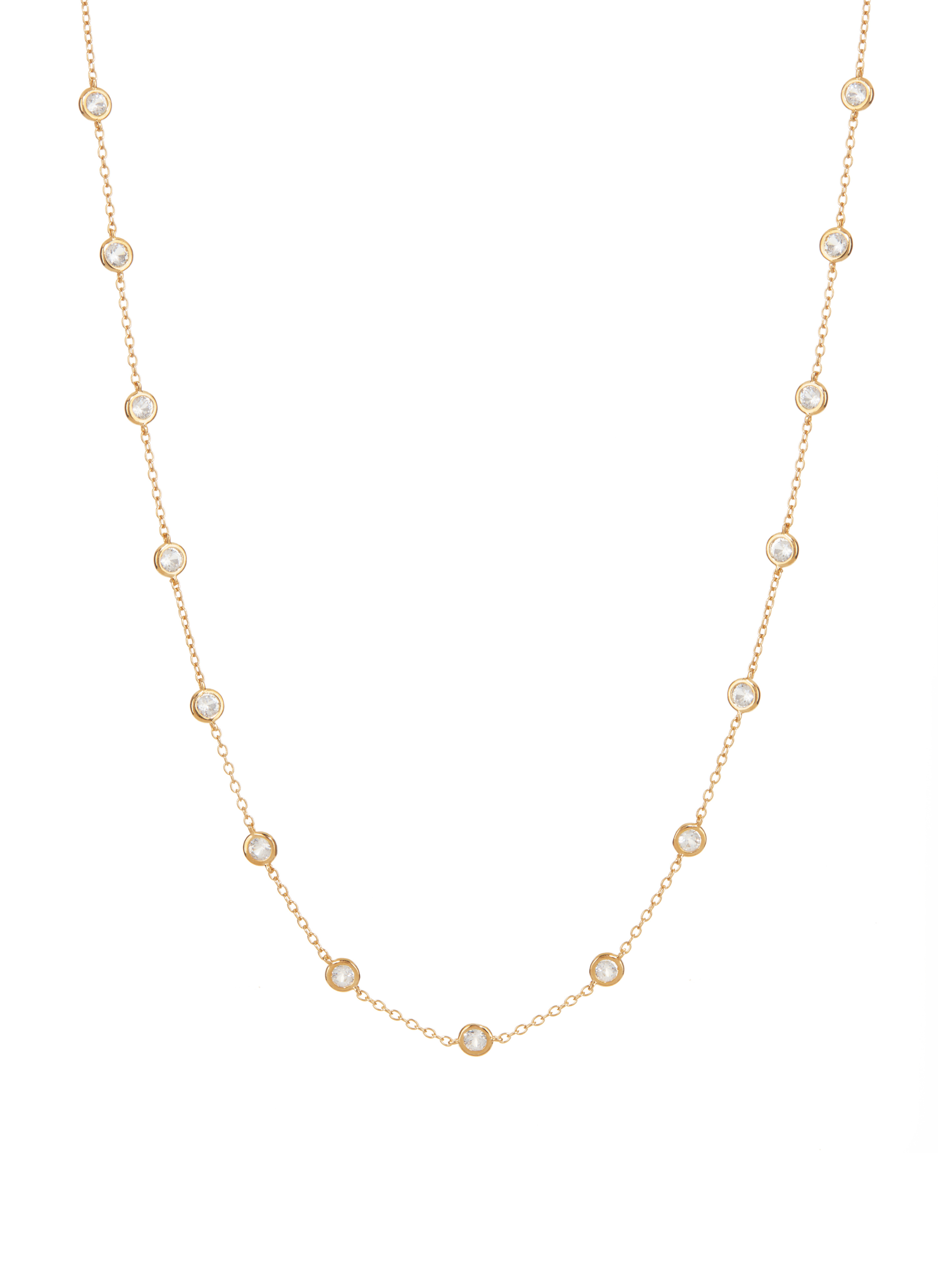 CLEMENCE NECKLACE IN 1.50 CTS LAB WHITE SAPPHIRE